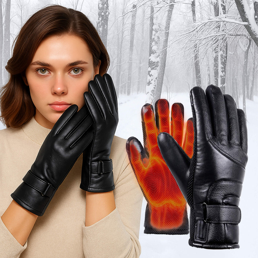 Heated Gloves for Women UK – Guanti invernali termici impermeabili da donna con touch screen e design riscaldato ricaric