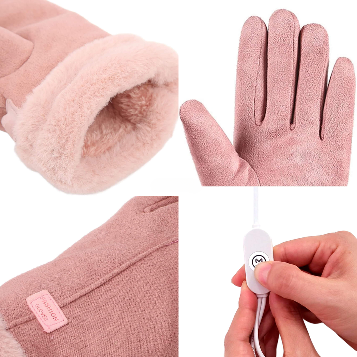 Heated Gloves for Women UK – Guanti invernali termici impermeabili da donna con touch screen e design riscaldato ricaric