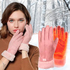 Heated Gloves for Women UK – Guanti invernali termici impermeabili da donna con touch screen e design riscaldato ricaric