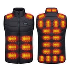 Gilet riscaldato con batteria ricaricabile tramite USB e design imbottito trapuntato
