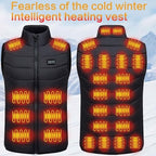 Gilet riscaldato con batteria ricaricabile tramite USB e design imbottito trapuntato