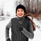 Gilet riscaldato da donna con vestibilità slim trapuntata a rombi e design ricaricabile tramite USB