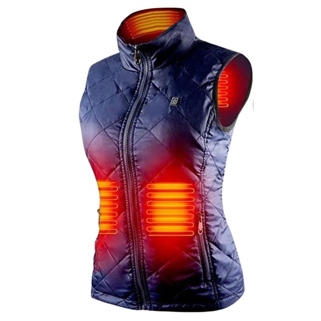 Gilet riscaldato da donna con design trapuntato slim fit e ricaricabile tramite USB