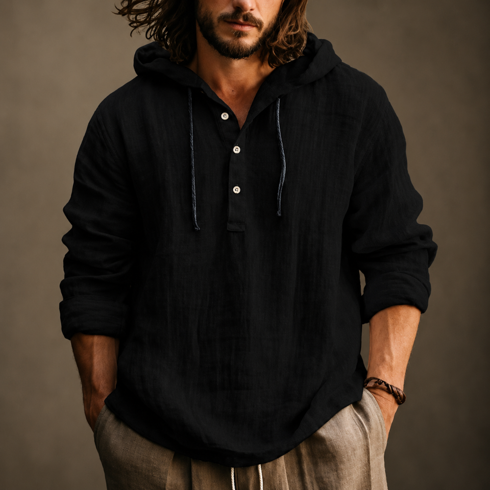 Felpa con cappuccio Herren Freizeit Langarm Kapuzenpullover