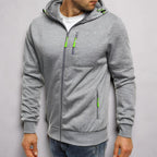 Herren Kapuzenjacke Felpa con cappuccio Jacke Reißverschluss Freizeitjacke