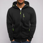 Herren Kapuzenjacke Felpa con cappuccio Jacke Reißverschluss Freizeitjacke