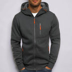 Herren Kapuzenjacke Felpa con cappuccio Jacke Reißverschluss Freizeitjacke