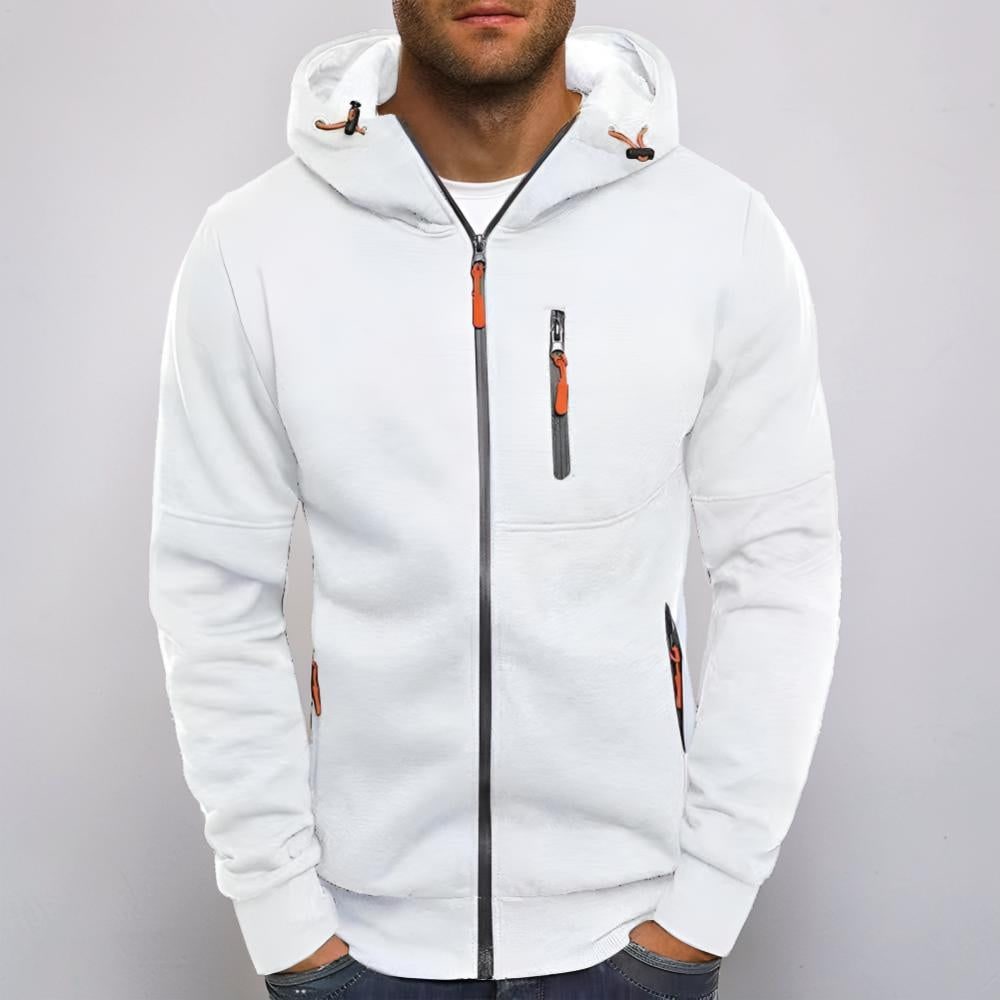 Herren Kapuzenjacke Felpa con cappuccio Jacke Reißverschluss Freizeitjacke