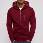 Herren Kapuzenjacke Felpa con cappuccio Jacke Reißverschluss Freizeitjacke