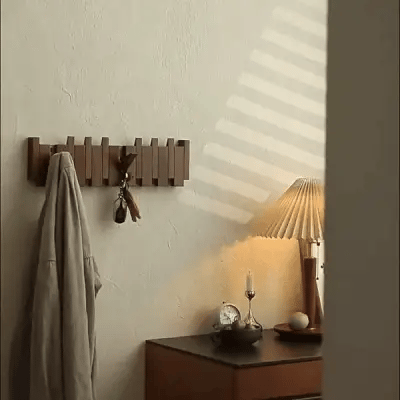 Appendiabiti da parete in legno a forma di pianoforte, design elegante e legno durevole