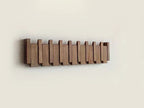 Appendiabiti da terra in legno con design a pianoforte in marrone per ingresso, soggiorno o camera da letto