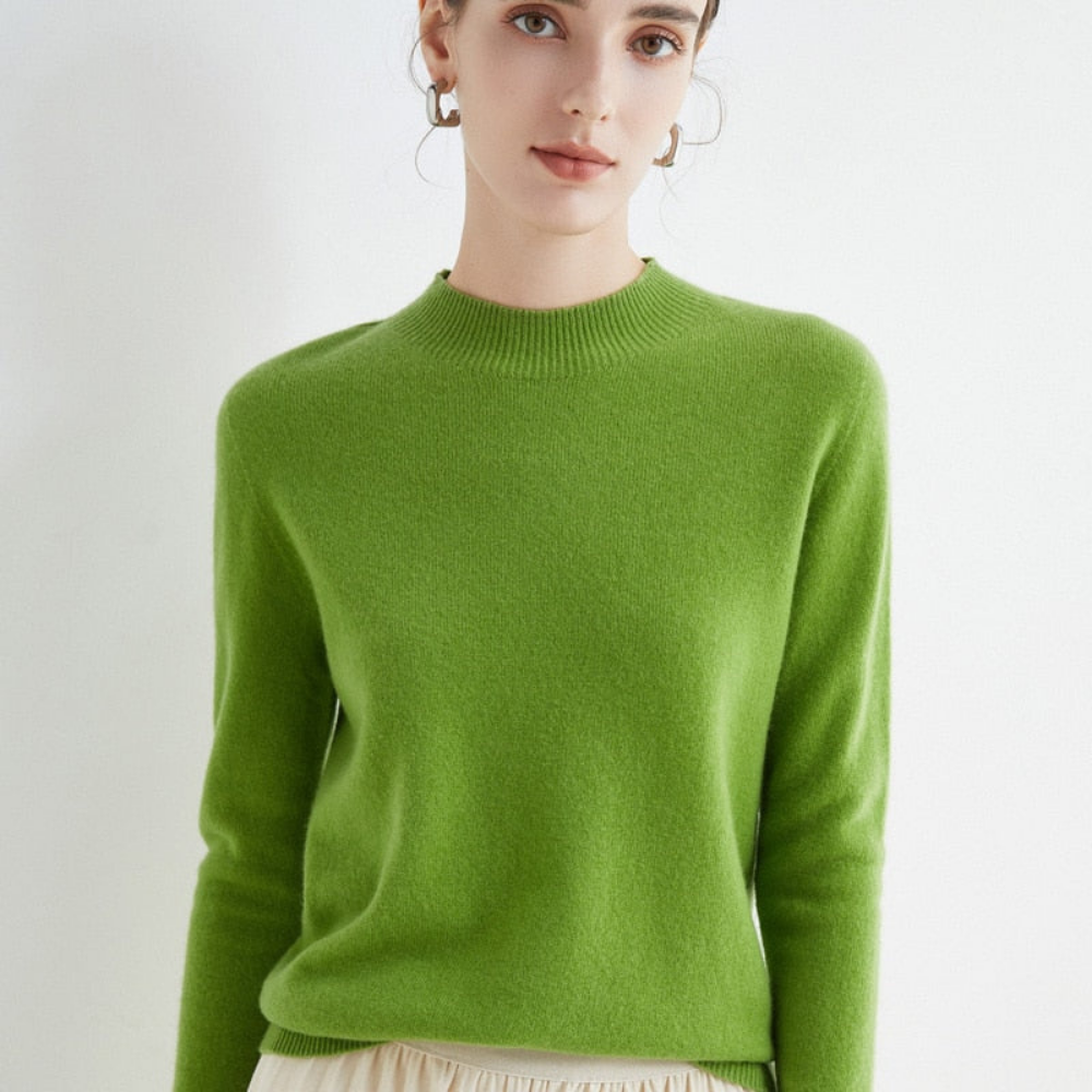 Pullover da donna Kaschmir elegante Weich Langarm Strick