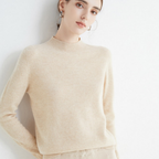 Pullover da donna Kaschmir elegante Weich Langarm Strick