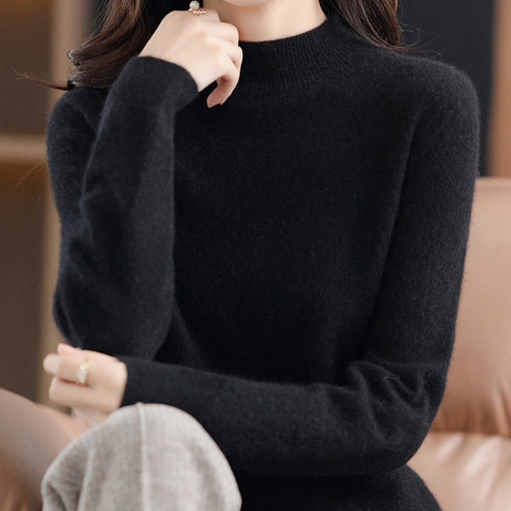 Pullover da donna Kaschmir elegante Weich Langarm Strick