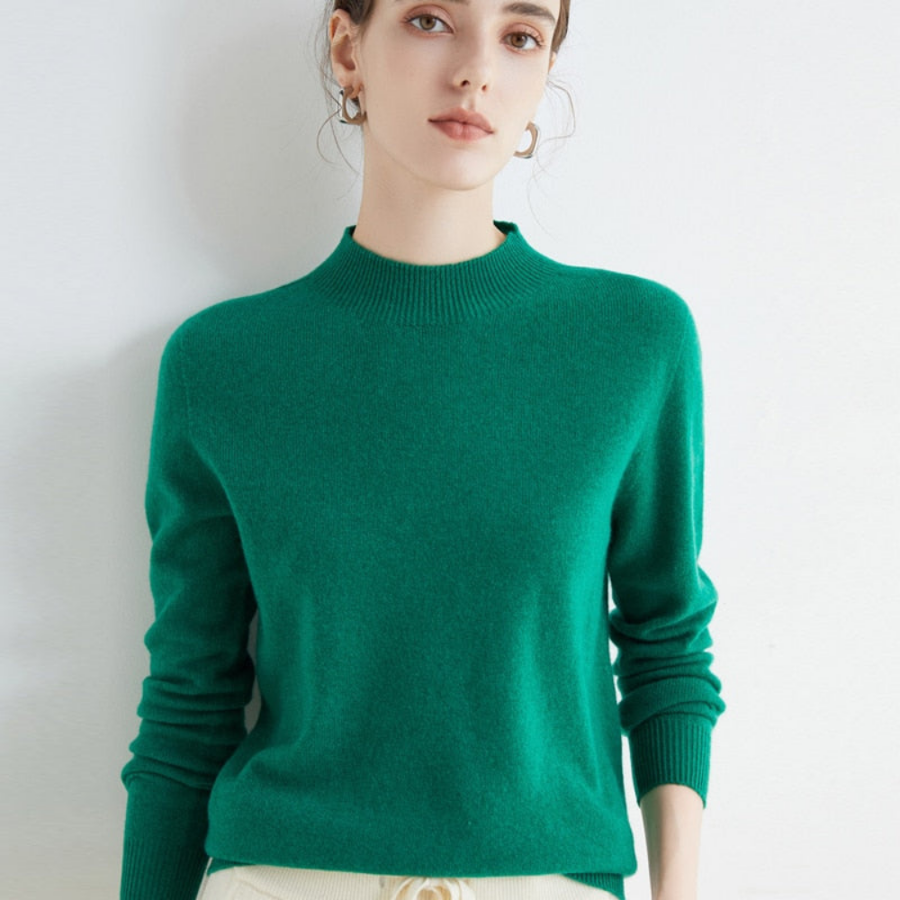 Pullover da donna Kaschmir elegante Weich Langarm Strick
