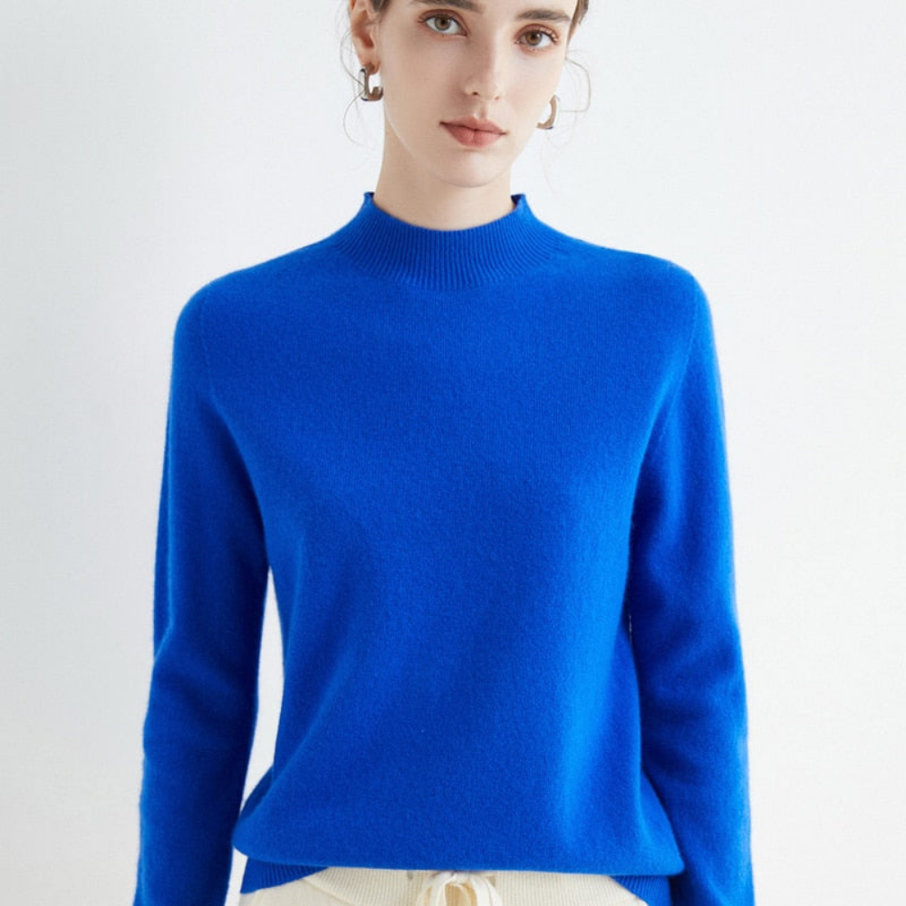 Pullover da donna Kaschmir elegante Weich Langarm Strick