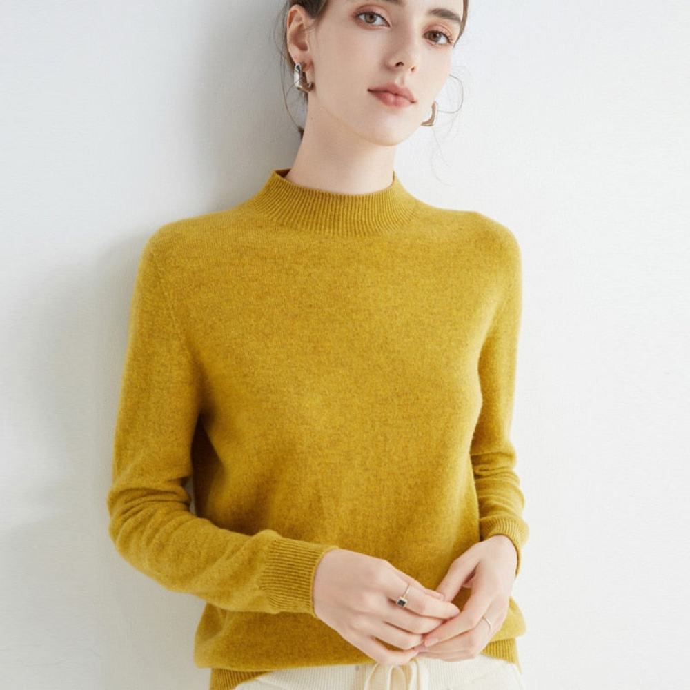 Pullover da donna Kaschmir elegante Weich Langarm Strick