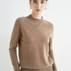 Pullover da donna Kaschmir elegante Weich Langarm Strick