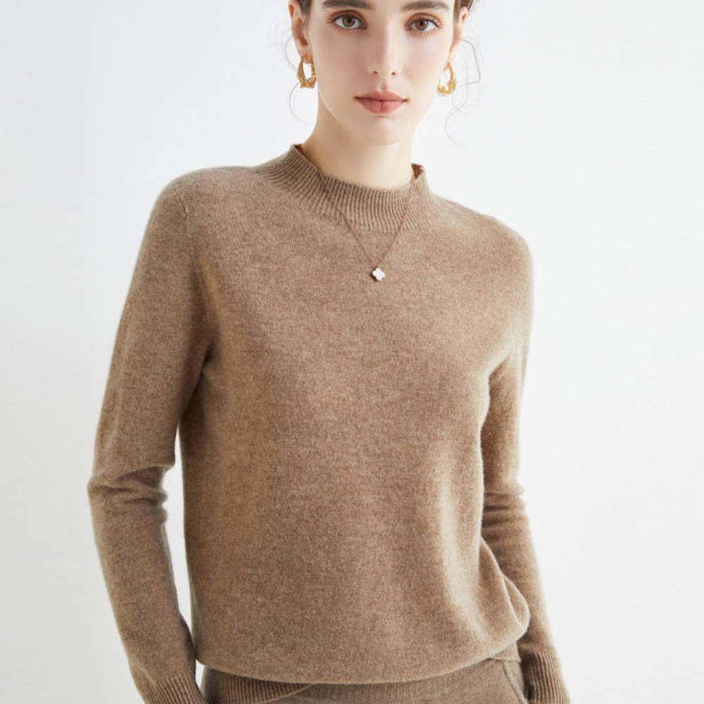 Pullover da donna Kaschmir elegante Weich Langarm Strick