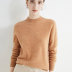 Pullover da donna Kaschmir elegante Weich Langarm Strick