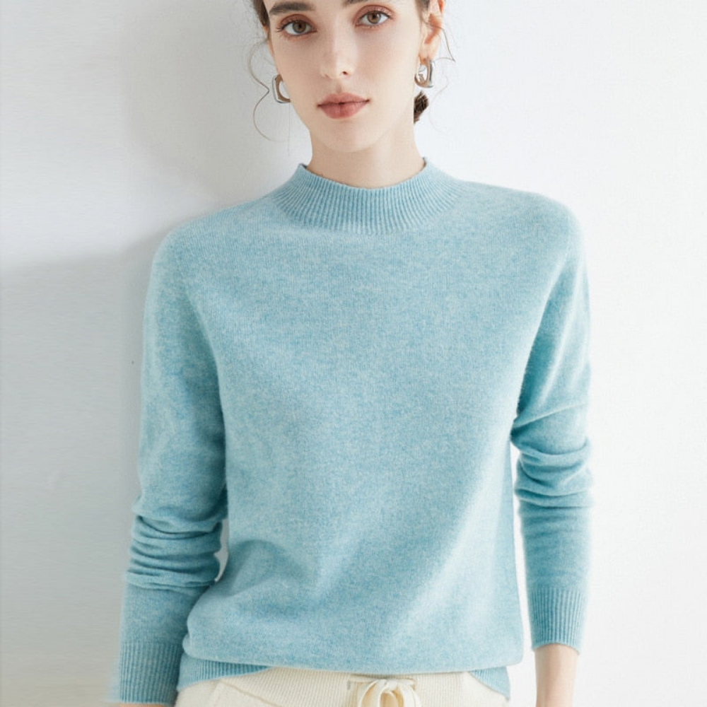 Pullover da donna Kaschmir elegante Weich Langarm Strick