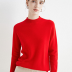 Pullover da donna Kaschmir elegante Weich Langarm Strick
