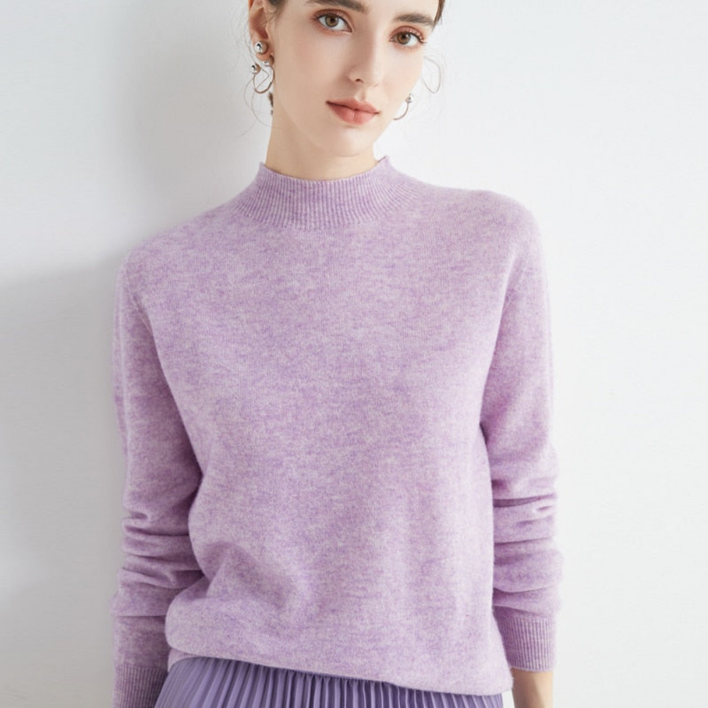 Pullover da donna Kaschmir elegante Weich Langarm Strick