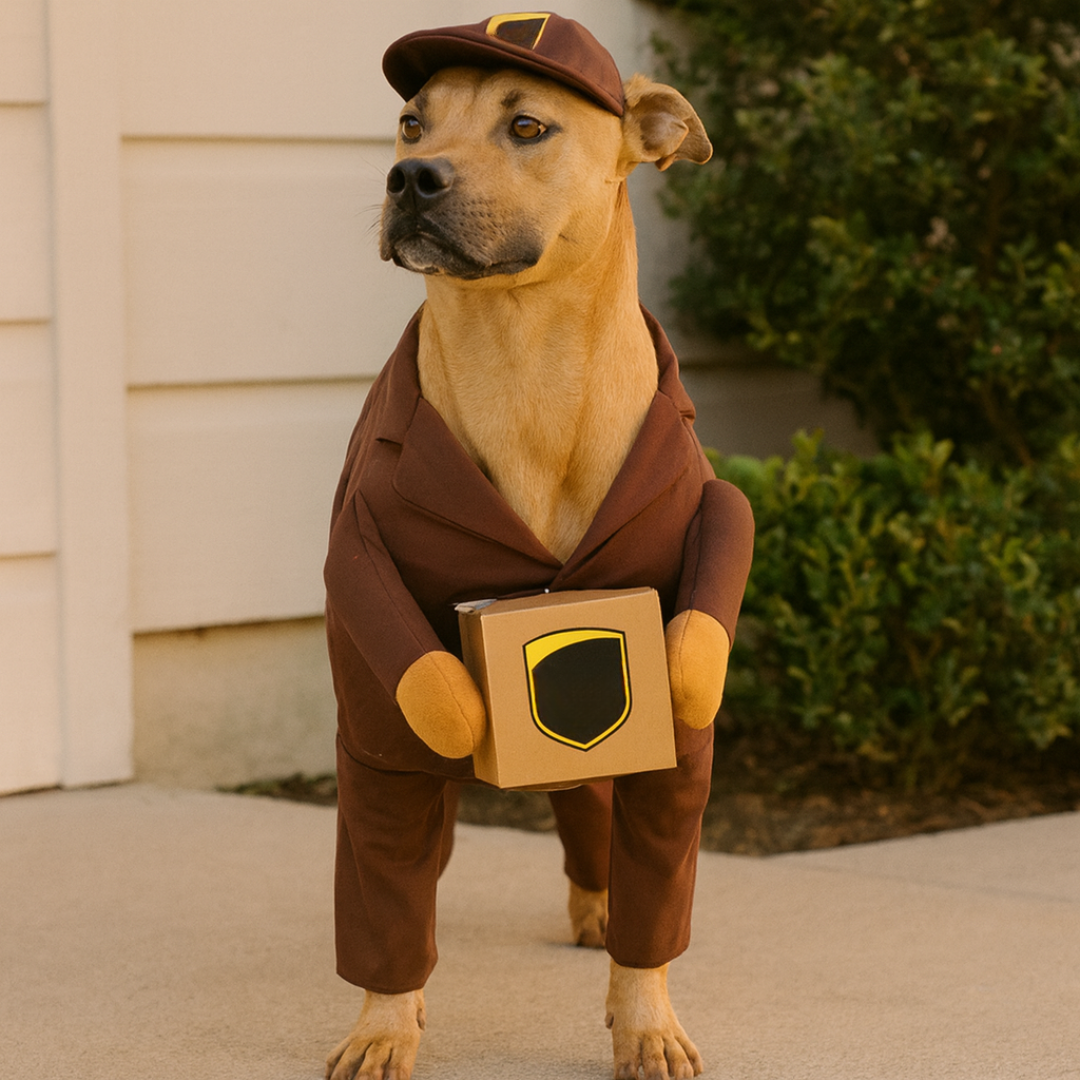 Vestito per la consegna di costumi per cani di Halloween