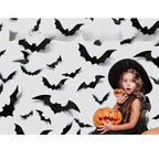 Set di adesivi murali 3D decorazioni per pipistrelli di Halloween