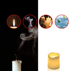 Set di candele LED in plastica bianca calda senza fiamma