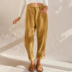 Pantaloni casual in velluto a coste da donna