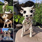 Gruselige Halloween Deko: Scheletro di Kuh e Pferd