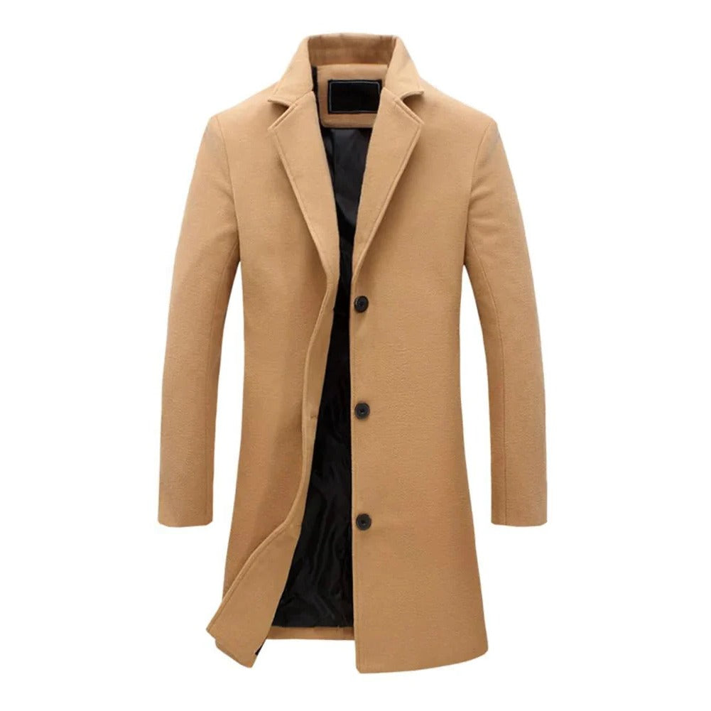 Cappotto invernale lungo da uomo