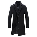 Cappotto invernale lungo da uomo