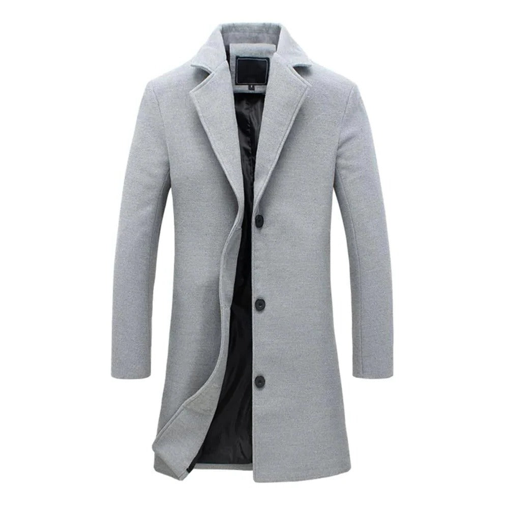 Cappotto invernale lungo da uomo
