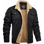 Giacca bomber da uomo, giacca invernale da uomo vintage con tasche, caldo cappotto invernale da uomo, giacca casual da uomo