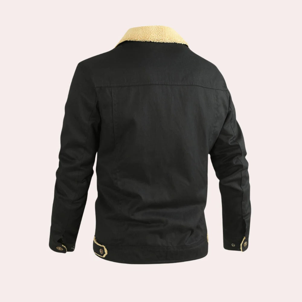 Giacca bomber da uomo, giacca invernale da uomo vintage con tasche, caldo cappotto invernale da uomo, giacca casual da uomo
