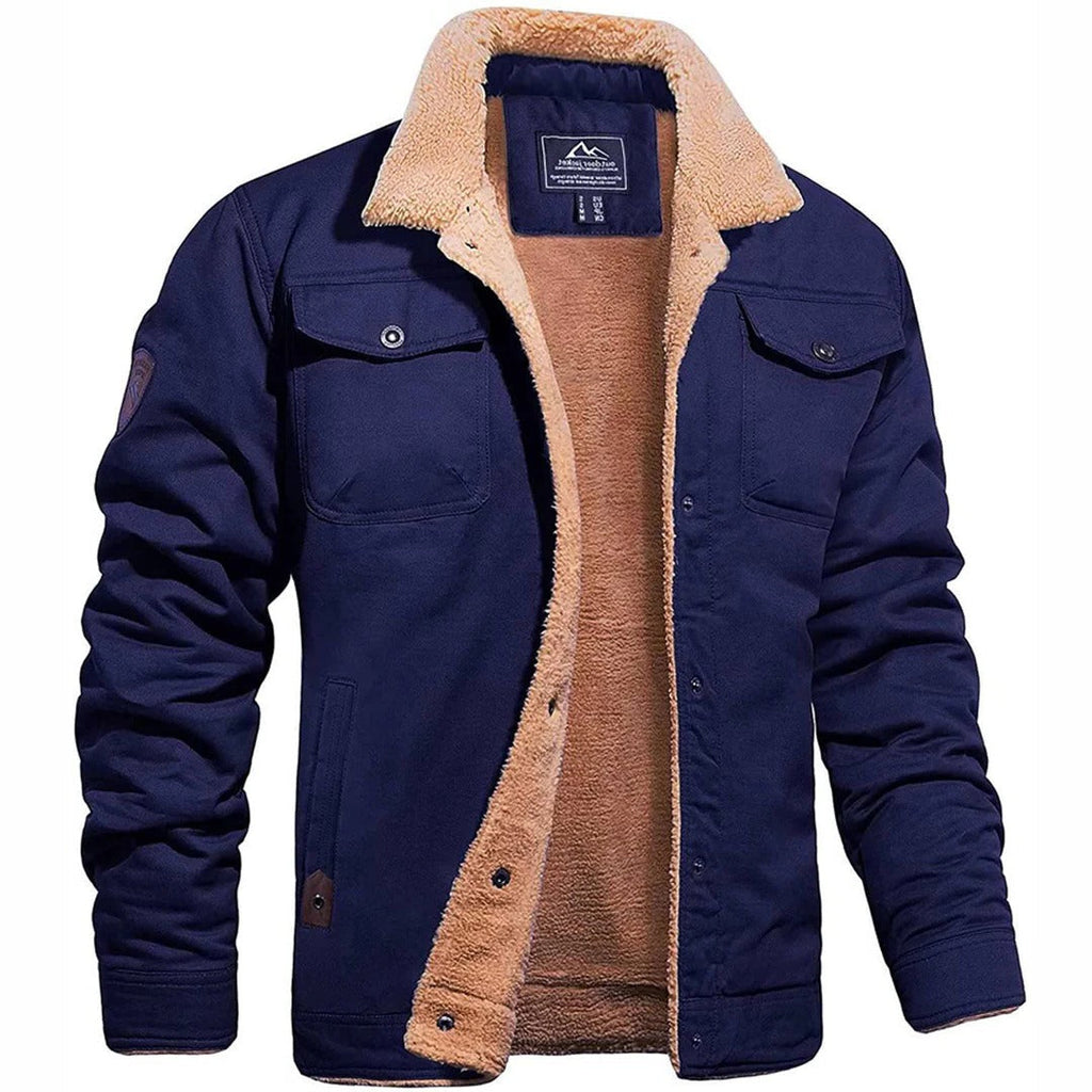 Giacca bomber da uomo, giacca invernale da uomo vintage con tasche, caldo cappotto invernale da uomo, giacca casual da uomo