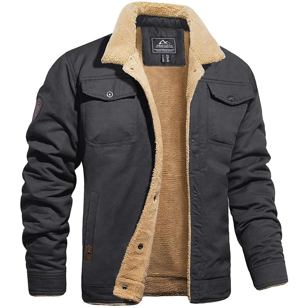Giacca bomber da uomo, giacca invernale da uomo vintage con tasche, caldo cappotto invernale da uomo, giacca casual da uomo