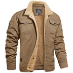 Giacca bomber da uomo, giacca invernale da uomo vintage con tasche, caldo cappotto invernale da uomo, giacca casual da uomo