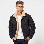 Giacca bomber da uomo, giacca invernale da uomo vintage con tasche, caldo cappotto invernale da uomo, giacca casual da uomo