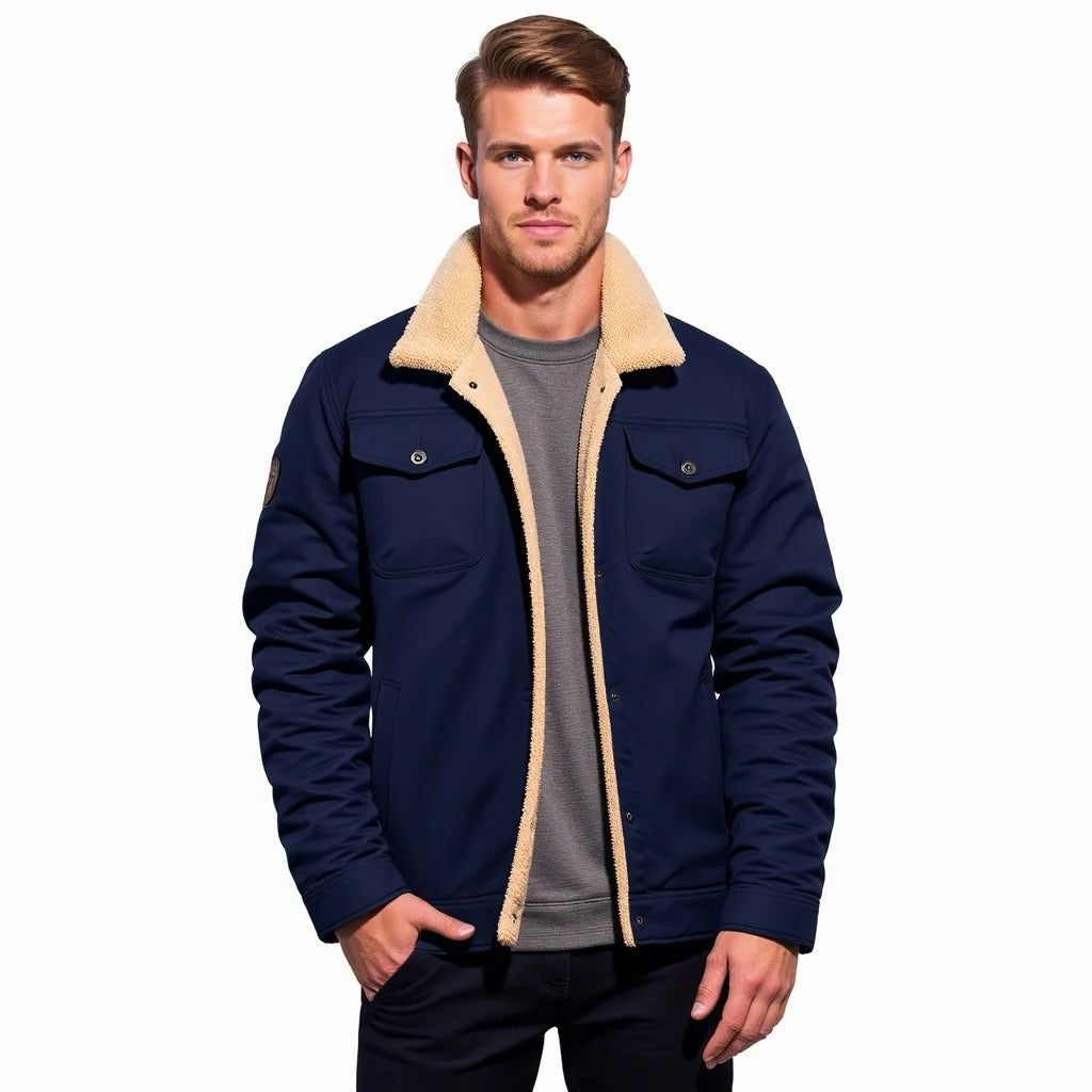 Giacca bomber da uomo, giacca invernale da uomo vintage con tasche, caldo cappotto invernale da uomo, giacca casual da uomo