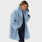 Lussuoso cappotto in lana antivento da donna