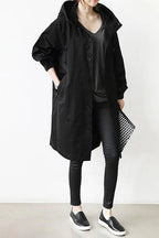 Trench impermeabile con cappuccio