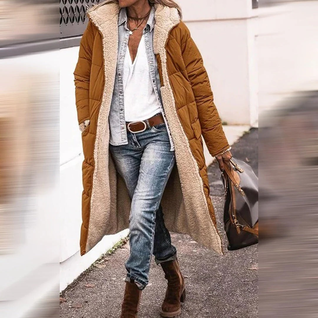 Cappotto invernale lungo da donna