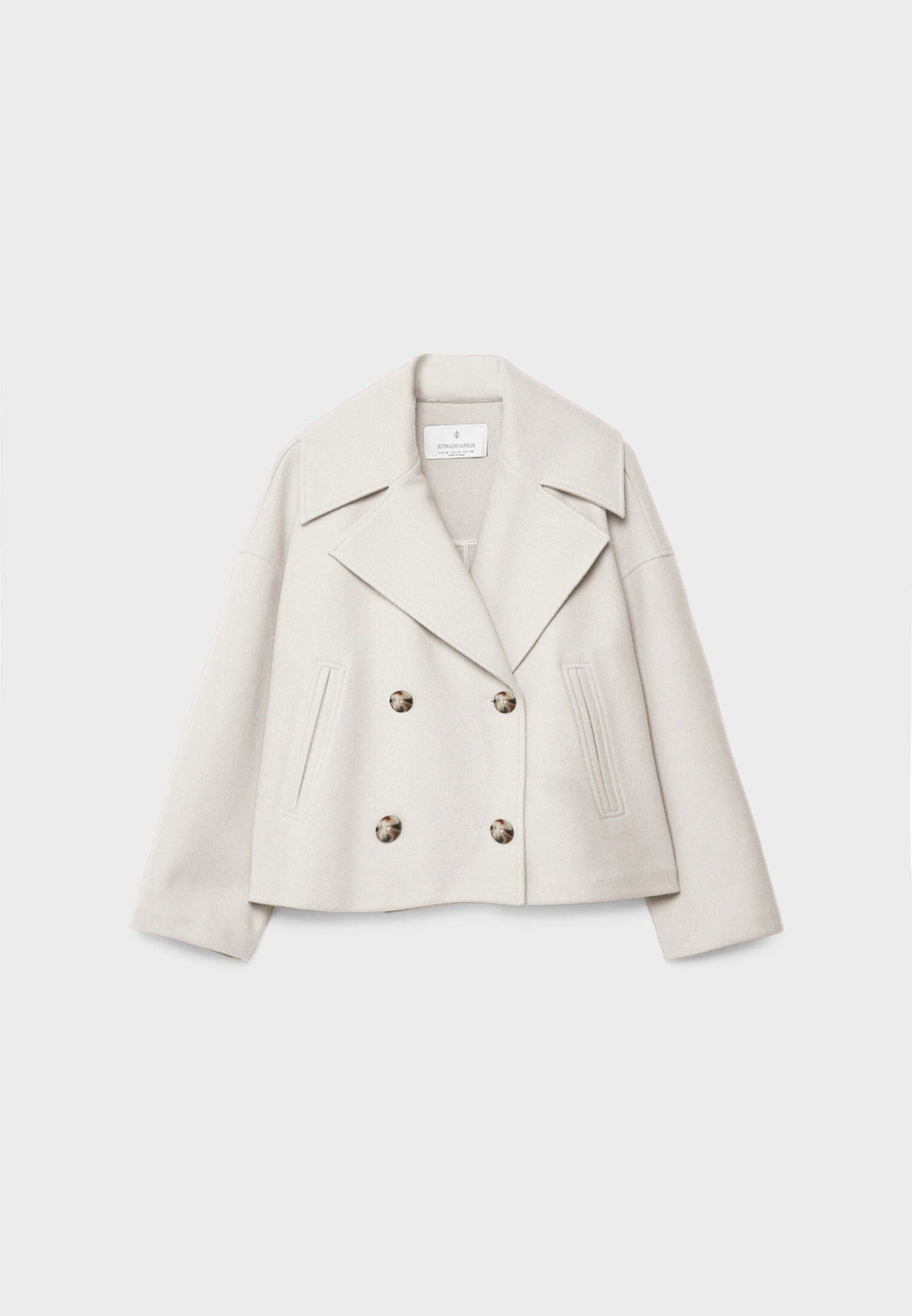 Giacca corta da donna doppiopetto dalla vestibilità elegante per l'autunno inverno