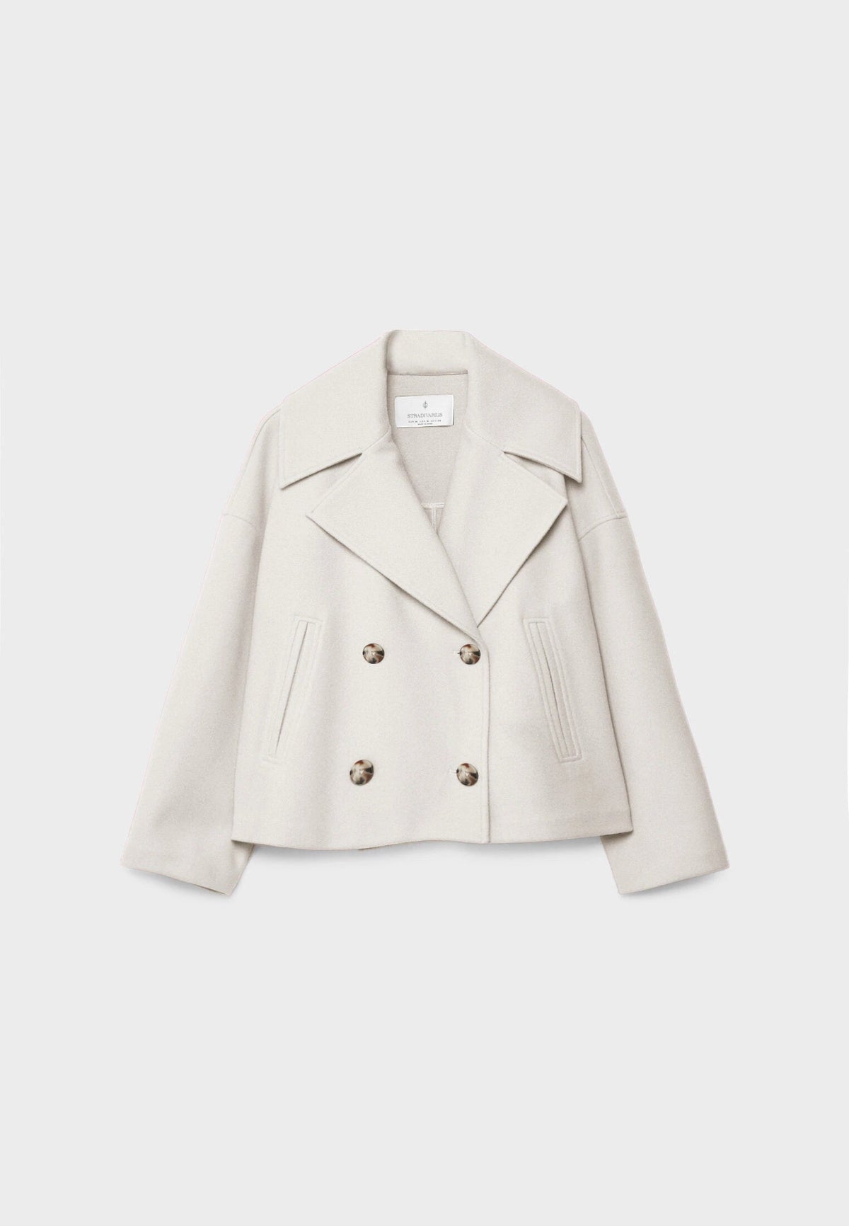 Giacca corta da donna doppiopetto dalla vestibilità elegante per l'autunno inverno