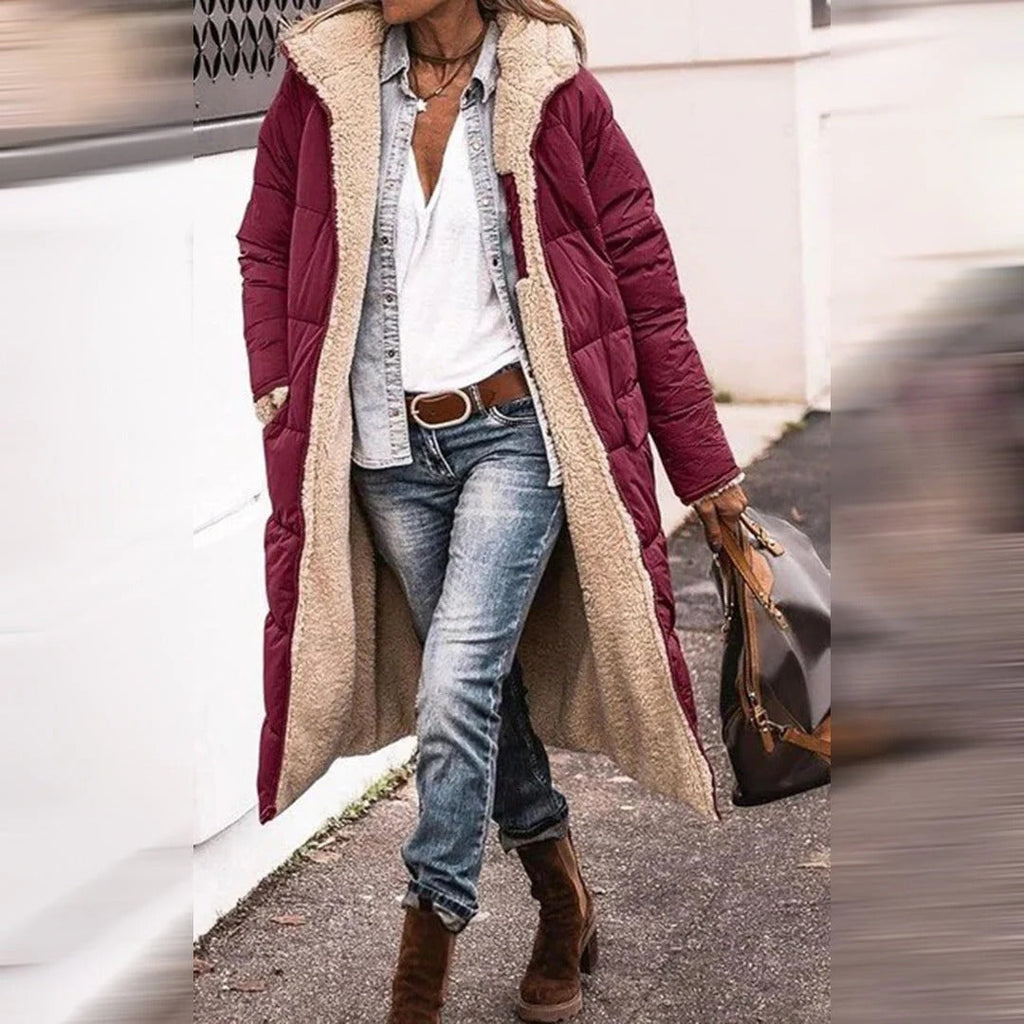 Cappotto invernale lungo da donna