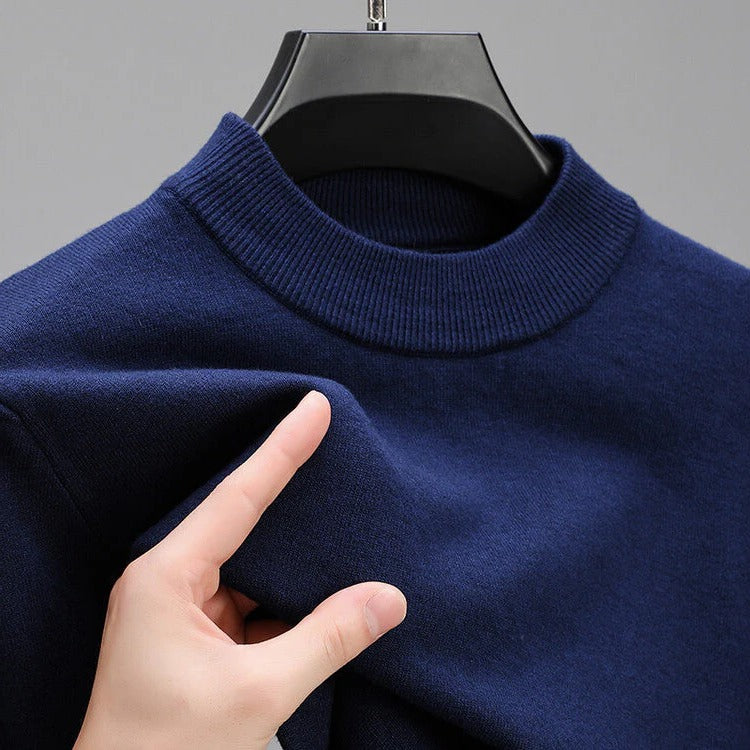 Maglione in cashmere da uomo di alta qualità con orlo elegante