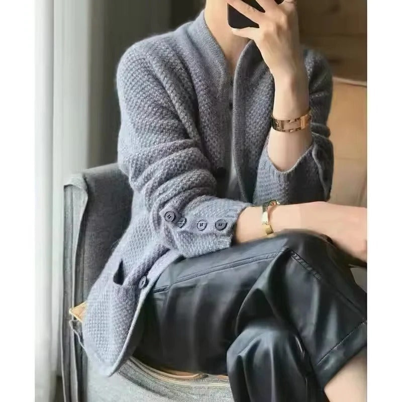 Giacca in maglione di lana spessa per il freddo invernale